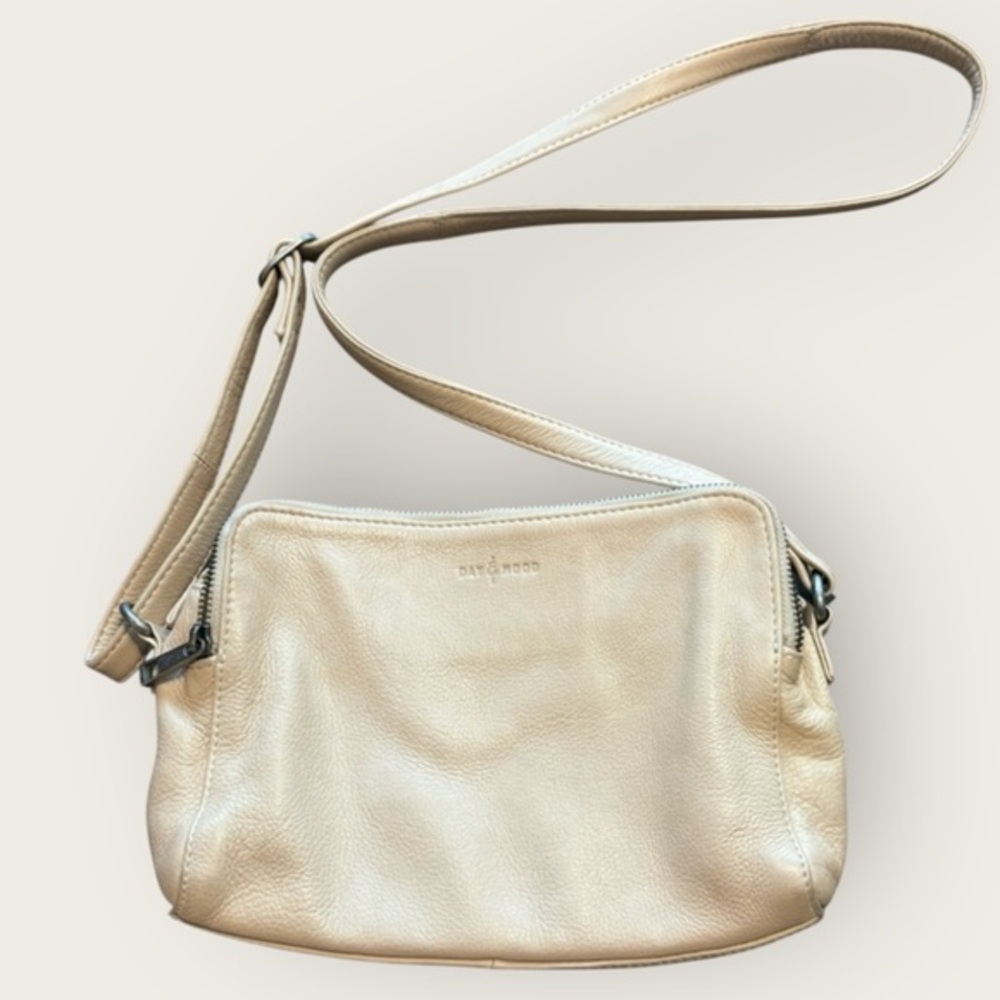 Day & Mood | Hannah crossbody cream purse leather adjustable strap everyday